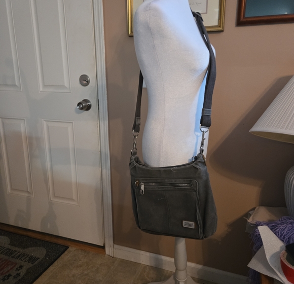 Travelon Handbags - Gray RFID Travelon Crossbody Messenger Bag - Casual Everyday Carry